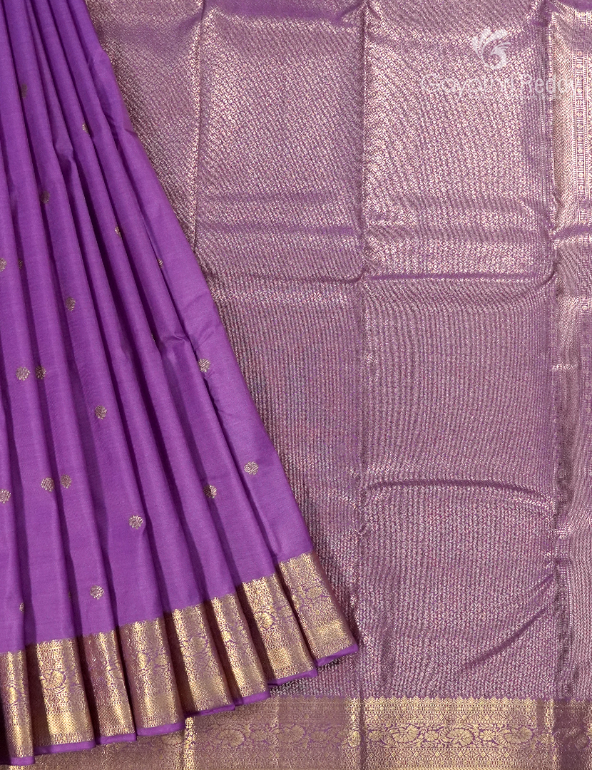 Semi Kanchipuram Silk Saree in Purple