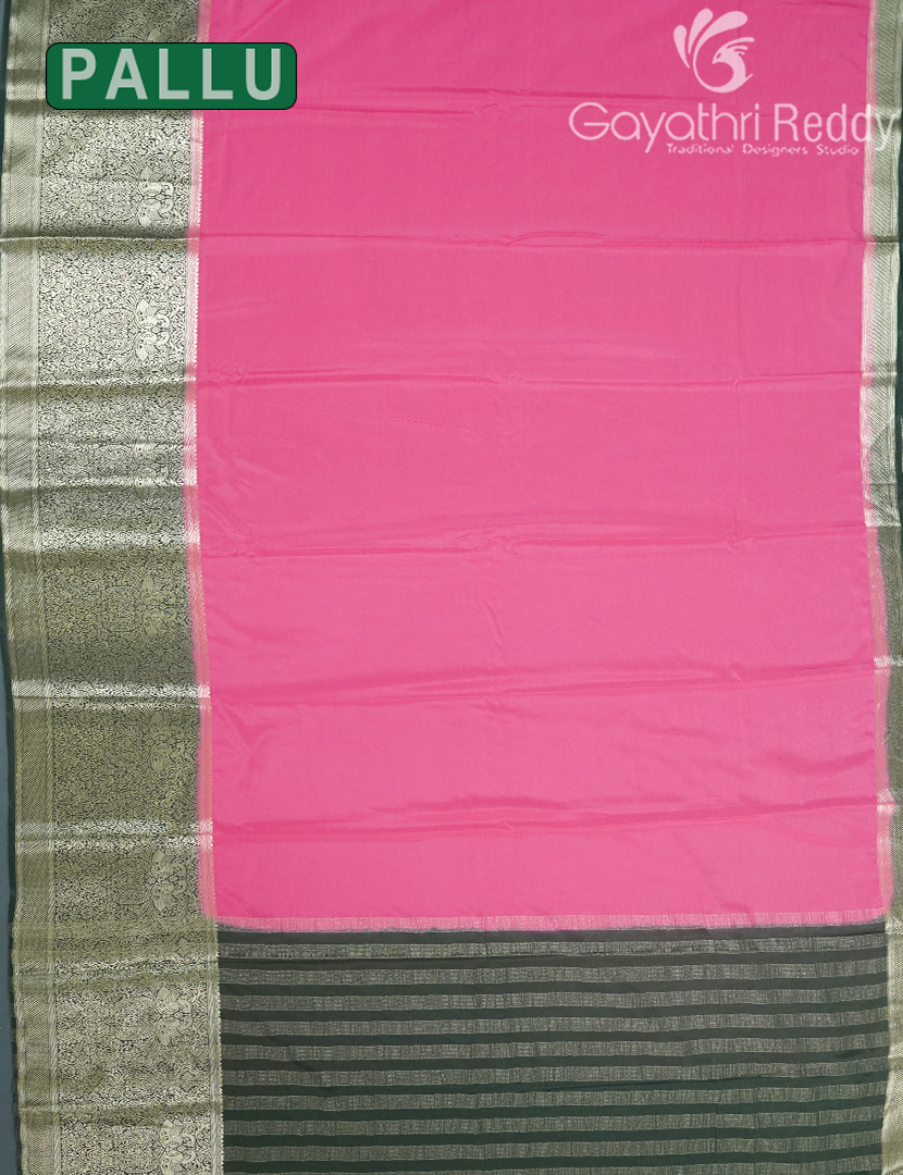 SEMI MYSORE CRAPE SAREE-SMC347