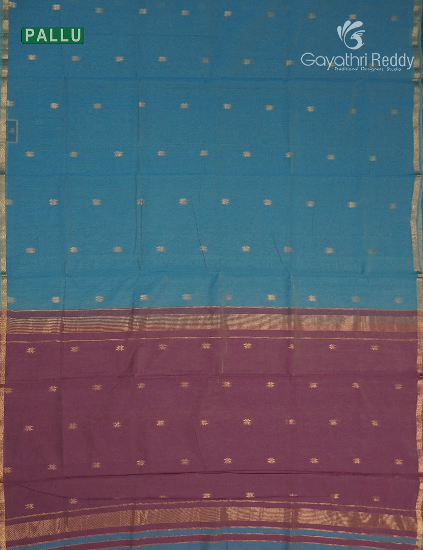 Sico Saree in Sea Blue and Magenta