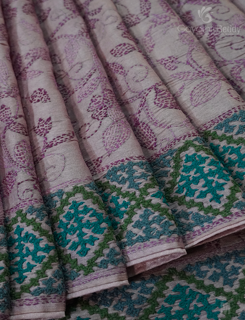 PURE TUSSAR HANDWORK SAREE-TS1351