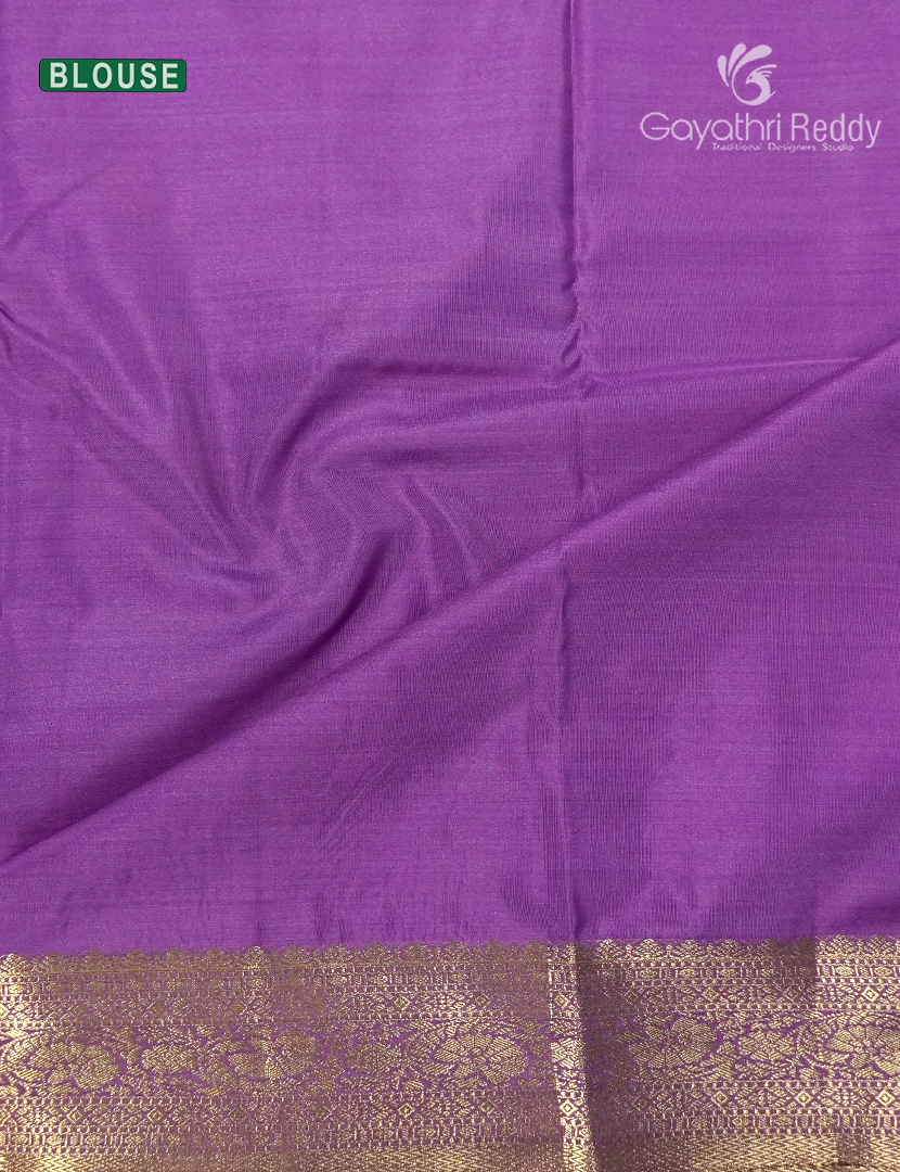 Semi Kanchipuram Silk Saree in Purple
