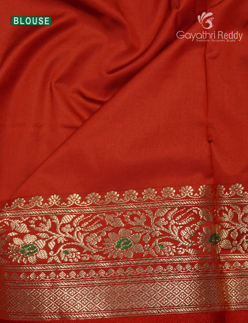 Semi Banaras Katan Silk Saree in Turmeric
