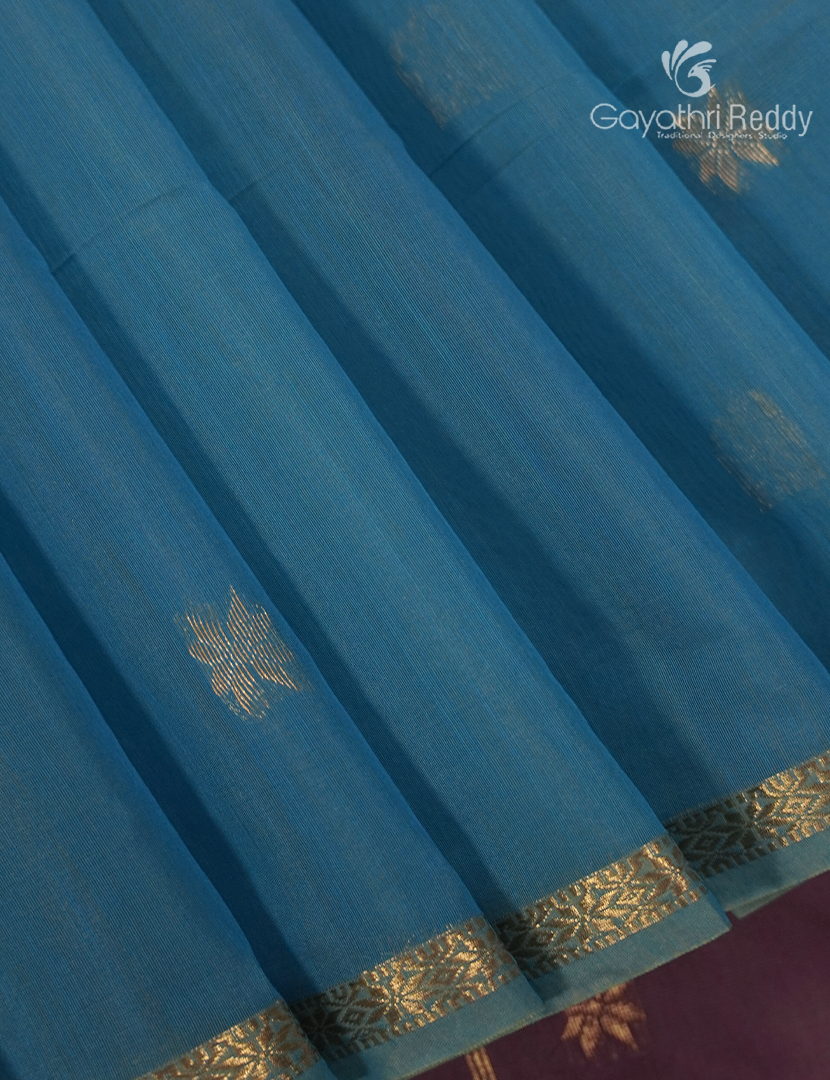 Sico Saree in Sea Blue and Magenta