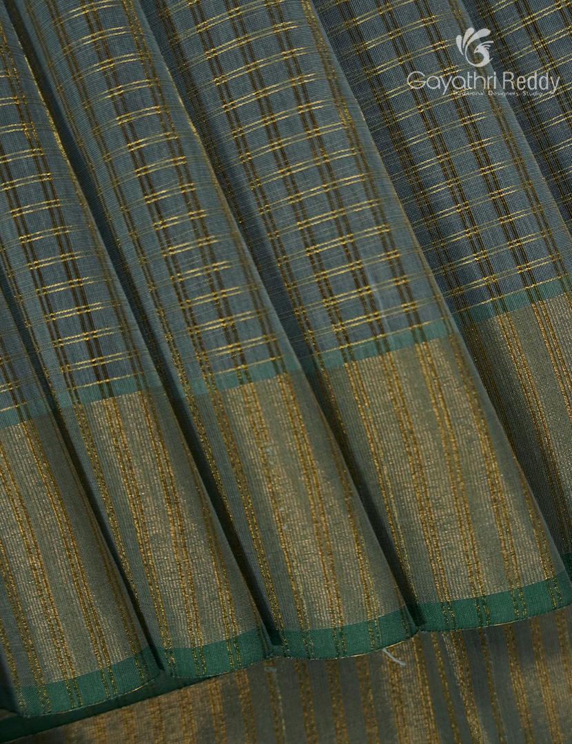 Semi Ikat Silk Saree in Grey