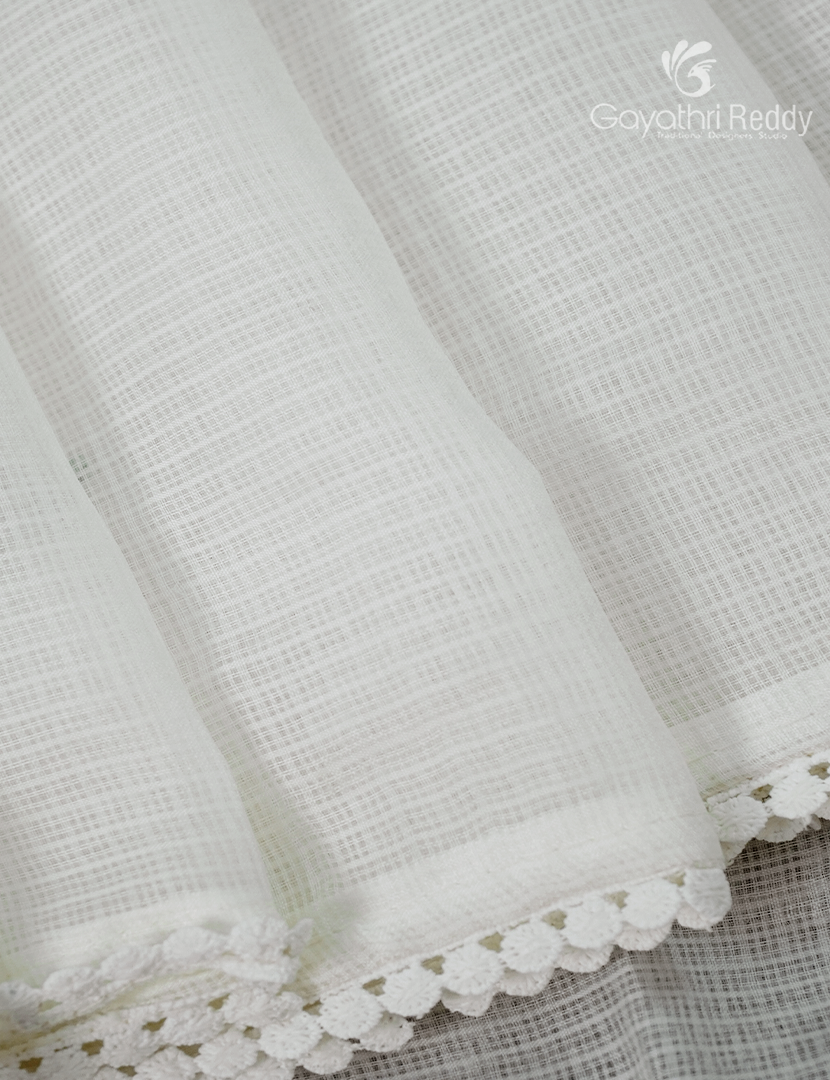 Kota Fancy Saree in Off-White