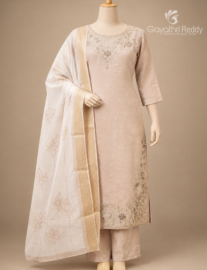 Readymade Dress Set in Ivory