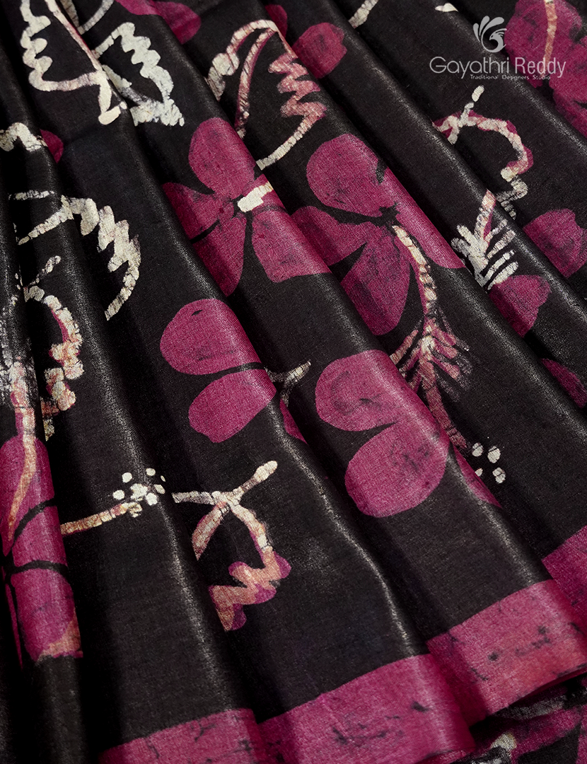 PURE DESI TUSSAR PRINTED SAREE-TS1582