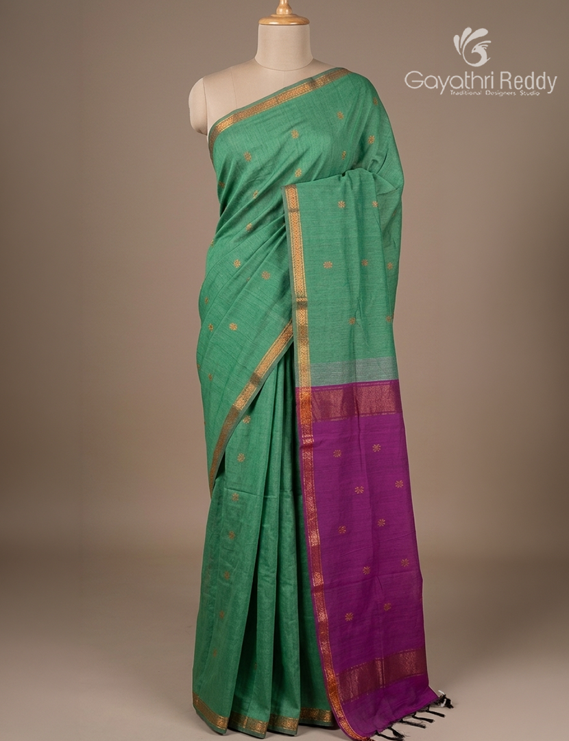 Sico Saree in Sea Green and Magenta