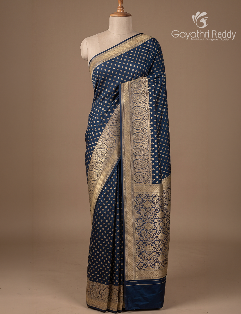 Banaras Georgette Saree in Navy Blue