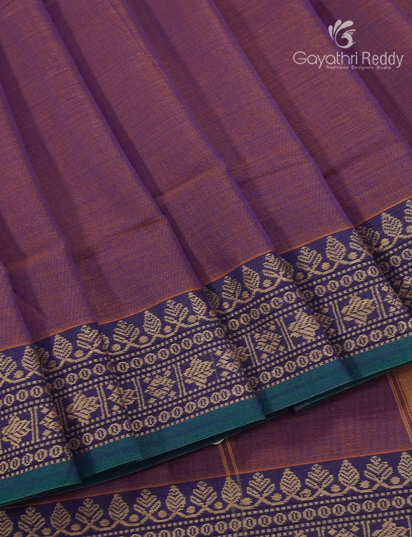 Pure Narayanpet Cotton Saree in Deep Onion Pink