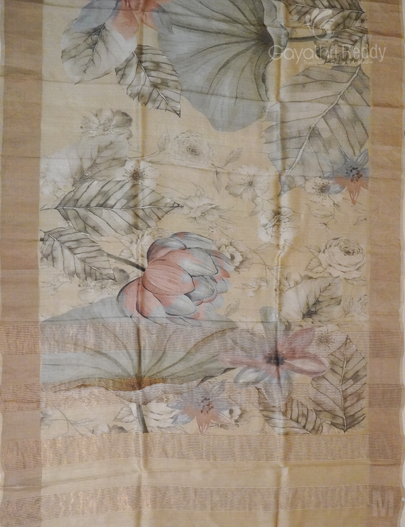 PURE DESI TUSSAR ORGANIC PRINTED-TS1074