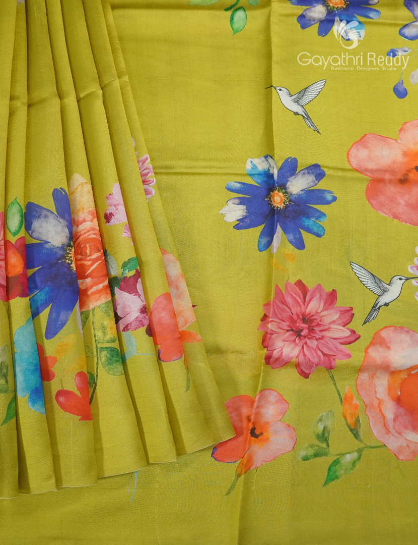 Pure Dupion Digital Print Saree-DS304