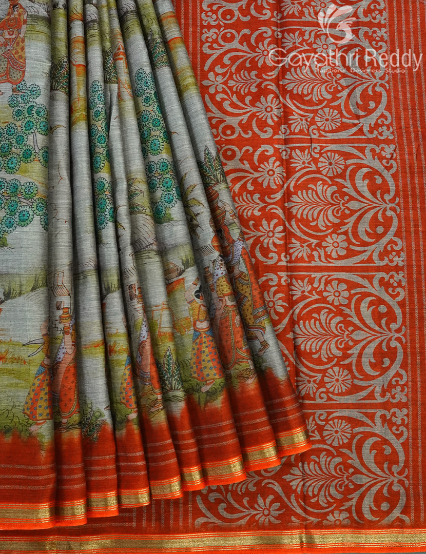 CHANDERI PRINTED SAREE-CHS252