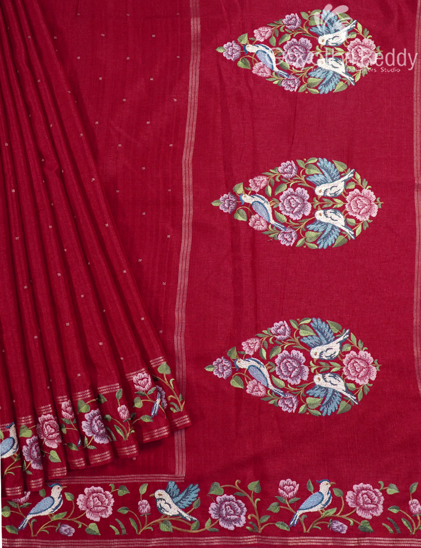 KHADI SILK WORK SAREE-KSW64