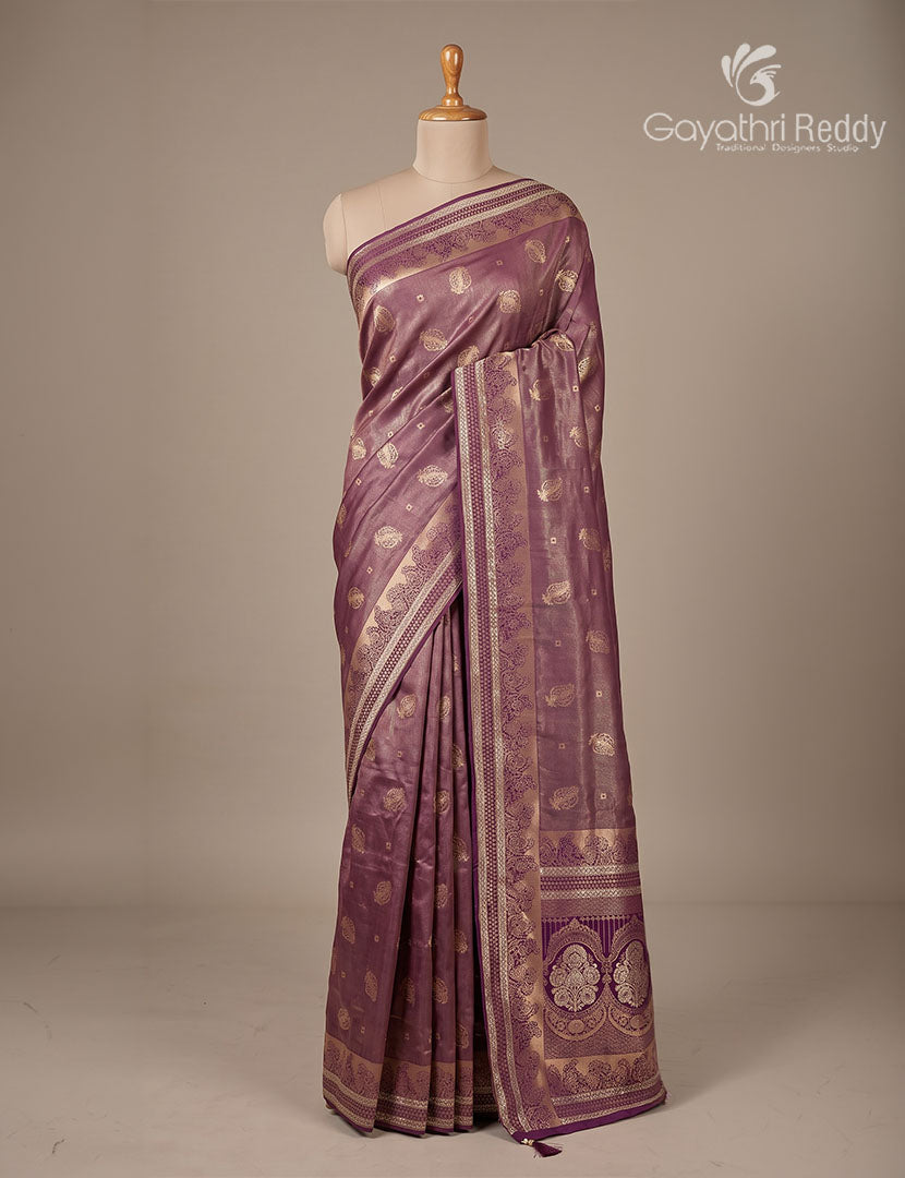 Semi Kanchipuram Art Silk Saree in Deep Mauve