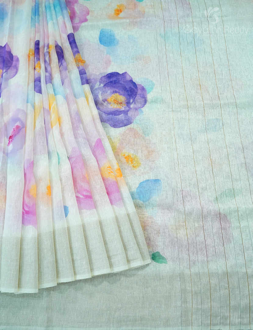 PURE LINEN SAREE-L1342