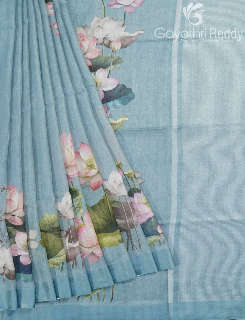 PURE LINEN SAREE-L1437