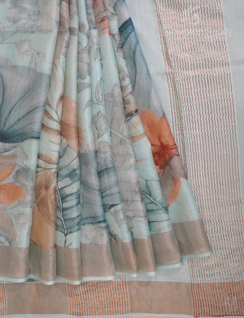 PURE DESI TUSSAR ORGANIC PRINTED-TS1071