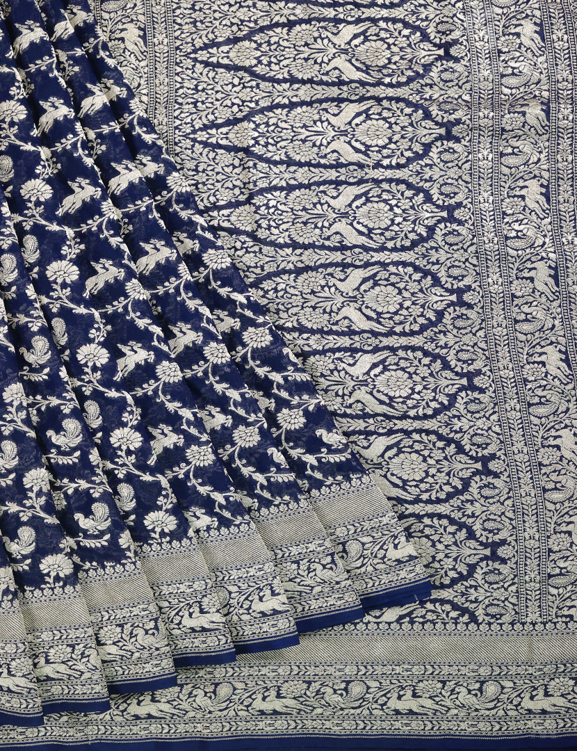 PURE BANARAS GEORGETTE KADDI-BG640