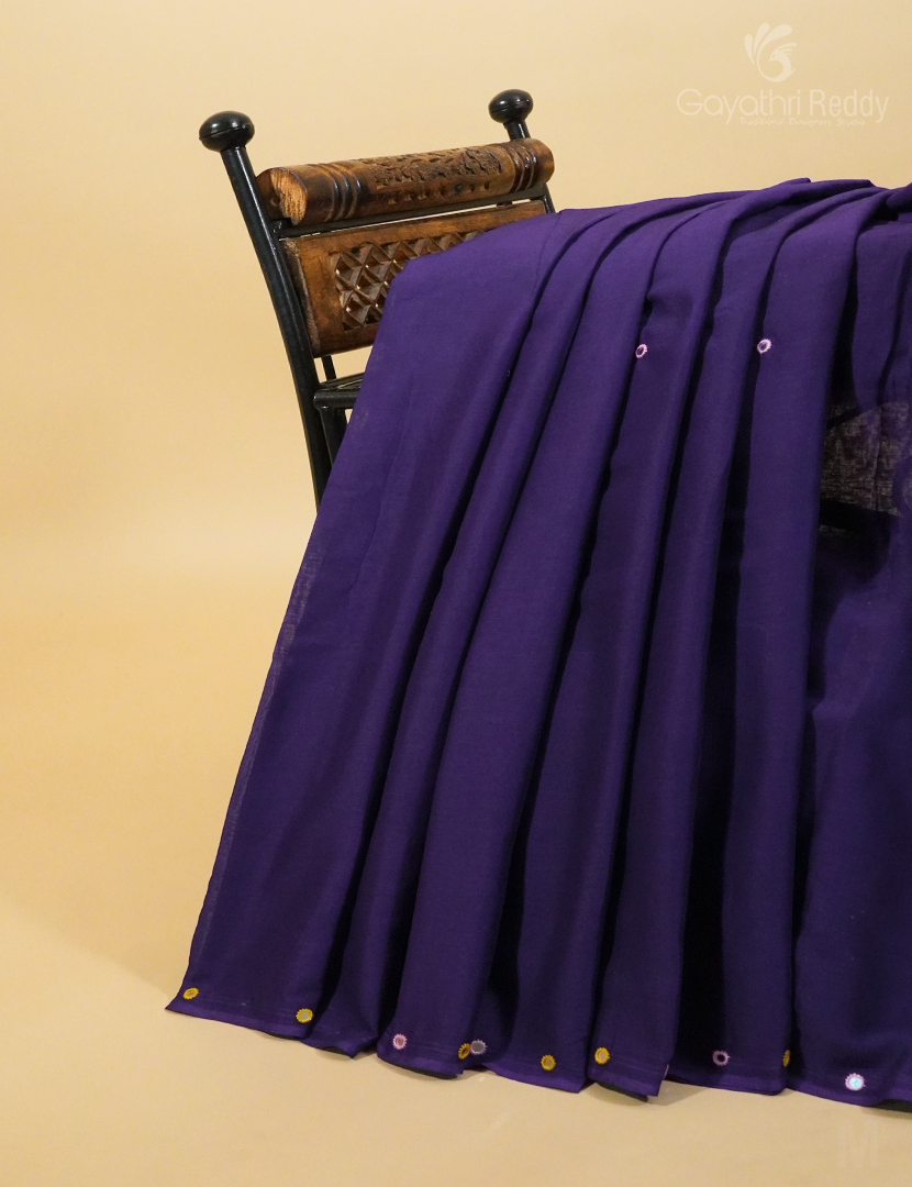 PURE MULMUL COTTON MIRROR WORK-MC1769