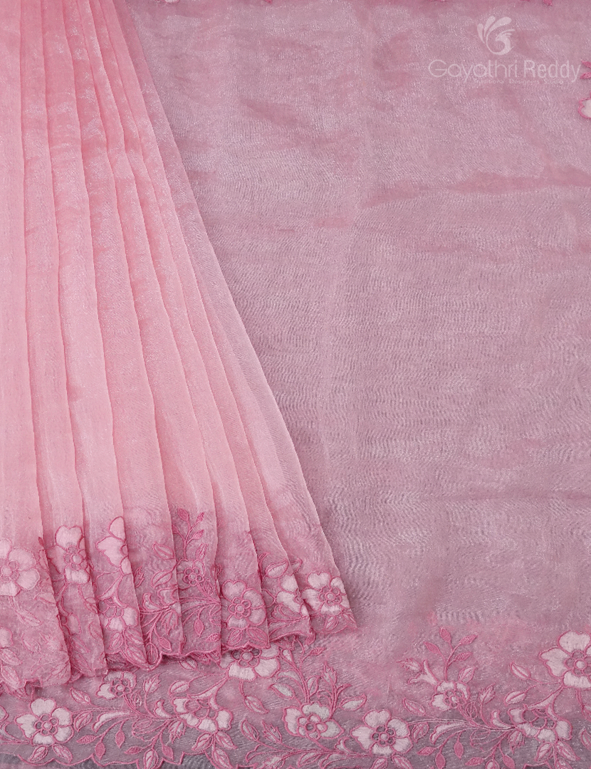 GLASS ORGANZA HAND WORK SAREE-FO701