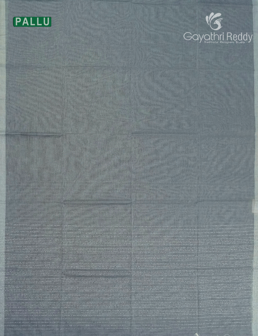 Pure Handloom Cotton Saree in Grey