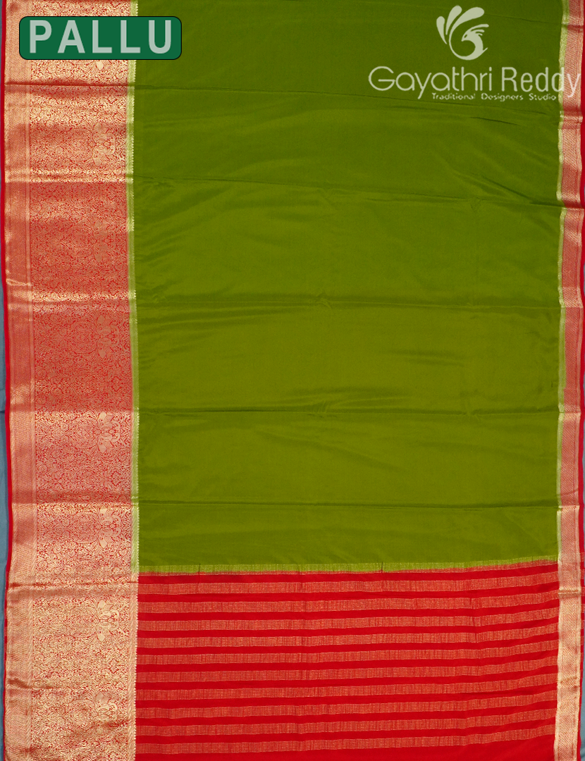 SEMI MYSORE CRAPE SAREE-SMC409