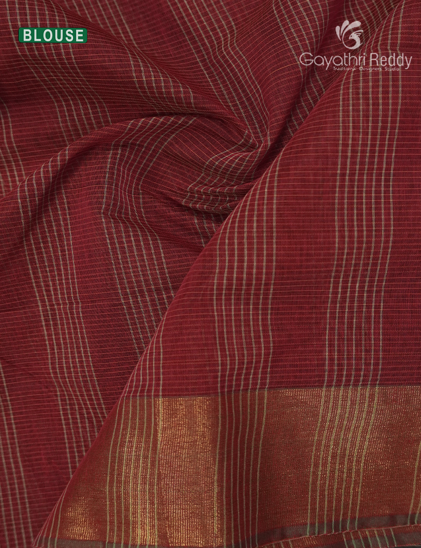 Semi Ikat Sico Saree in Red