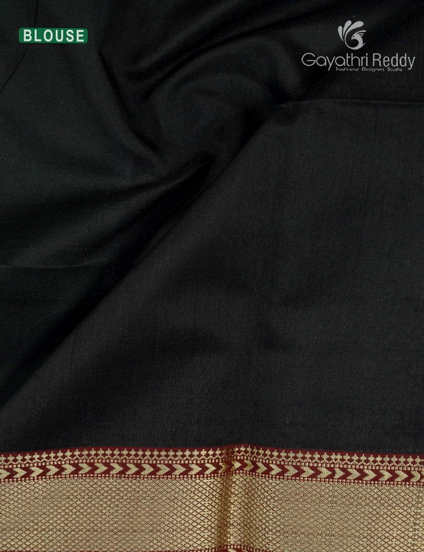 Pure Chanderi Sico Saree in Bottle Green