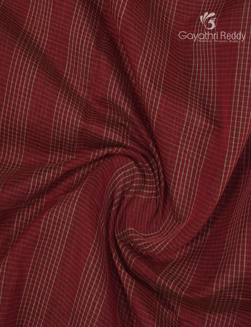 Semi Ikat Sico Saree in Red
