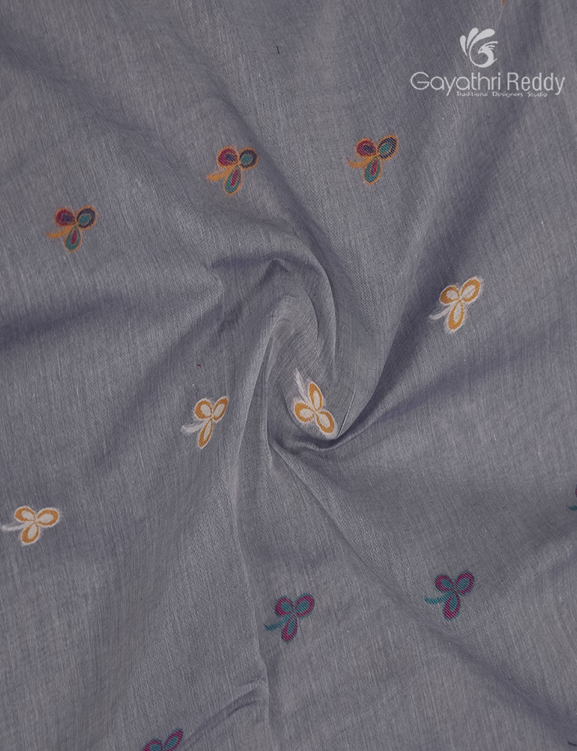 Jamdani Cotton Saree in Grey