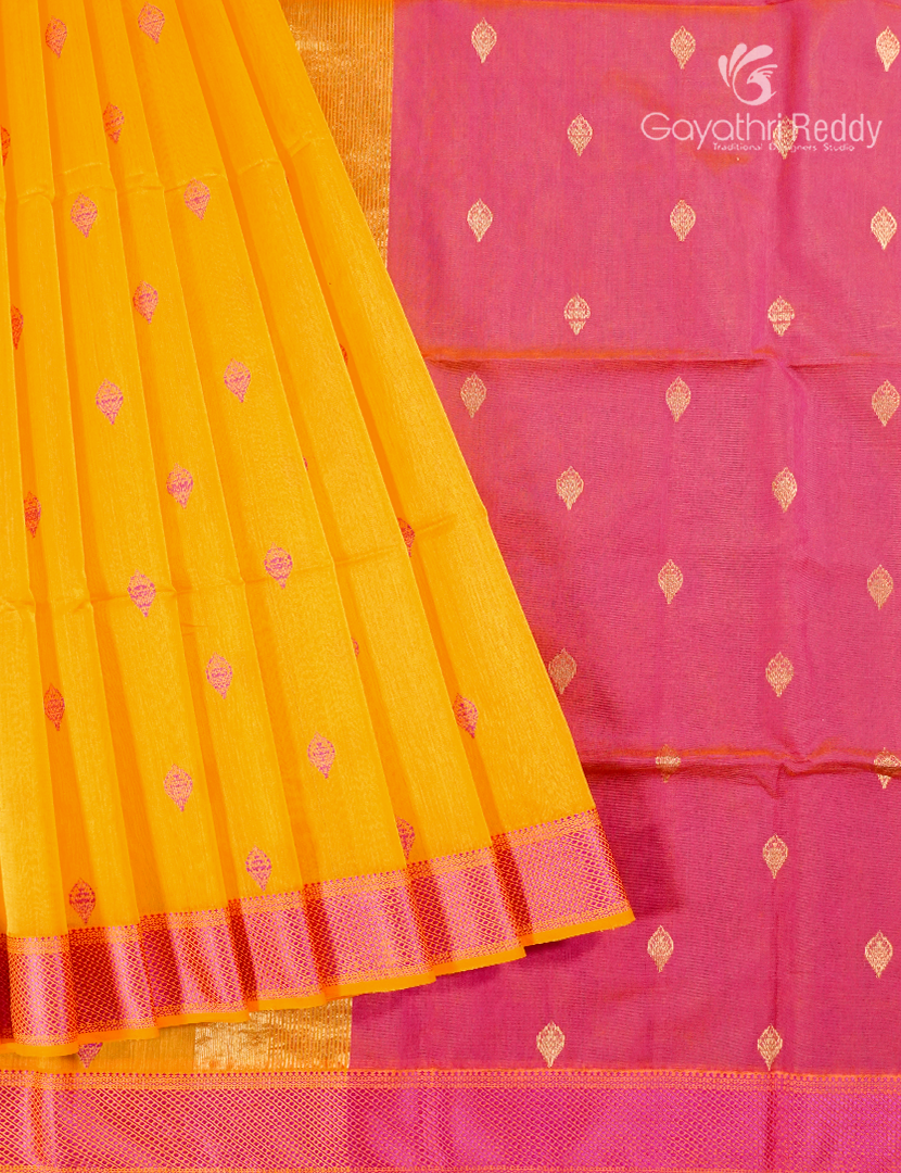 PURE CHANDERI BUTTA SAREES -CPS1218