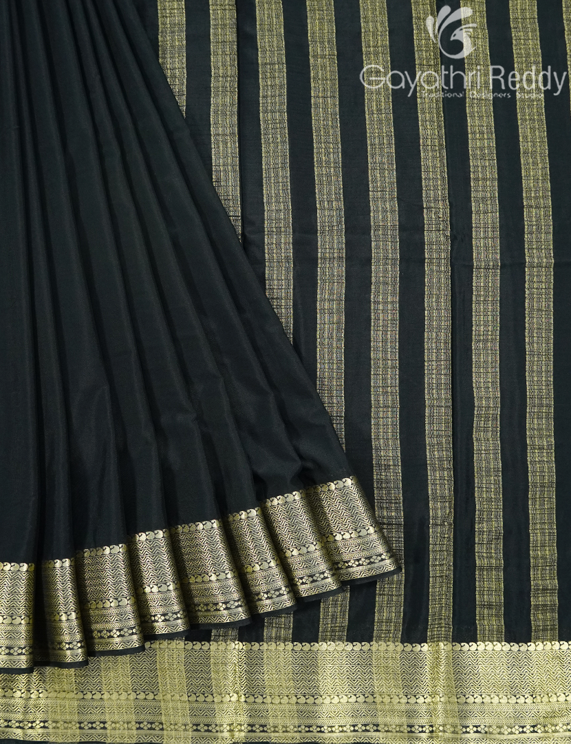 SEMI MYSORE CRAPE SAREE-SMC398