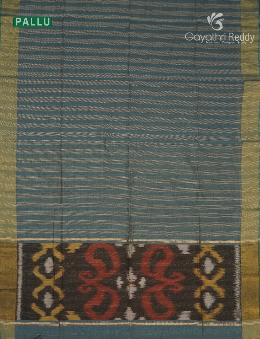 Semi Ikat Sico Saree in Grey
