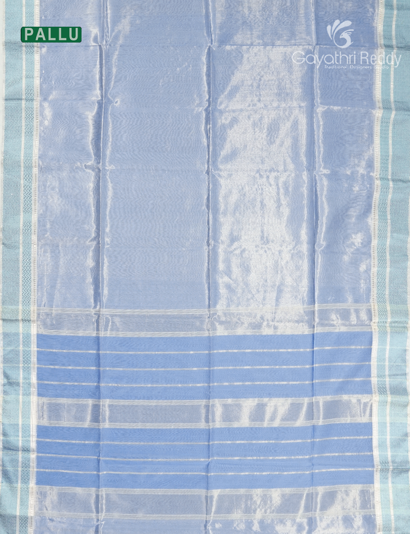 Pure Chanderi Sico Saree in Powder Blue