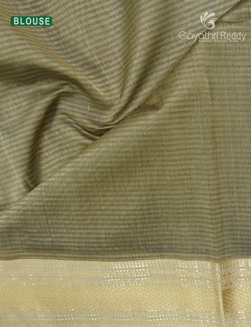 Pure Chanderi Sico Saree in Deep Peacock Green