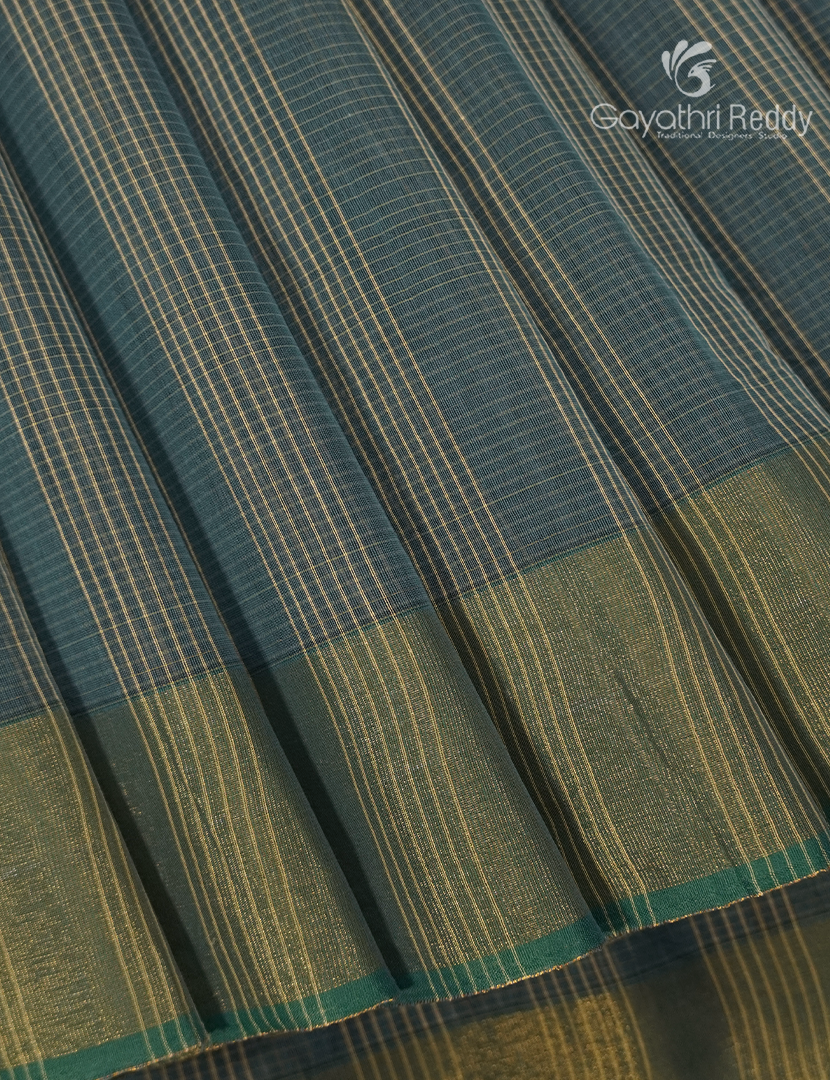 Semi Ikat Sico Saree in Grey