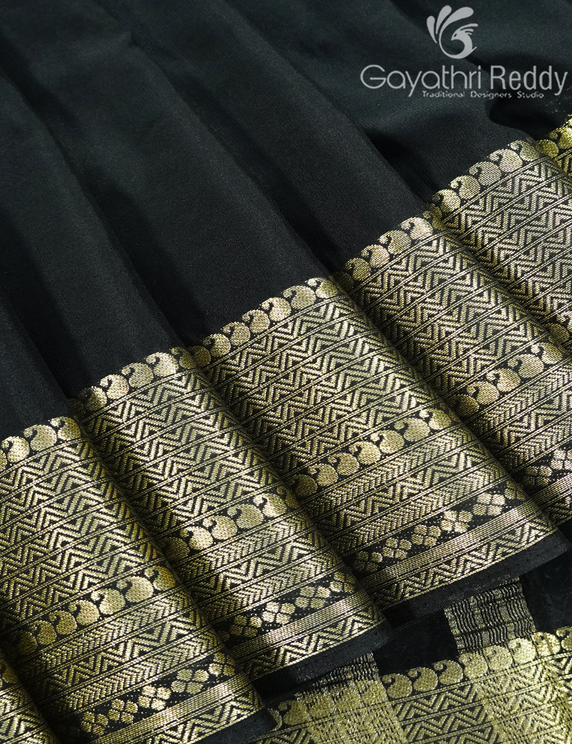 SEMI MYSORE CREPE SAREE-SMC398