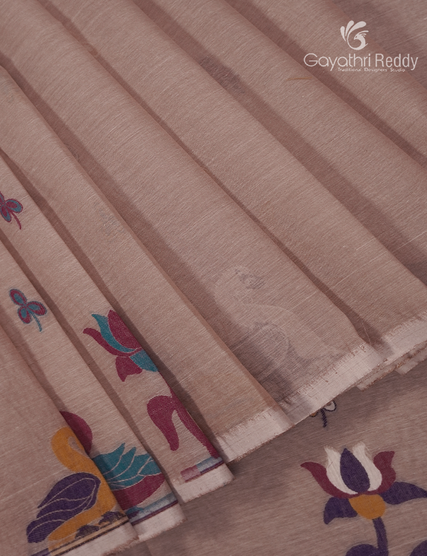 Jamdani Cotton Saree in Beige