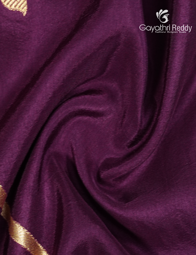 Semi Dola Fancy Saree in Aubergine