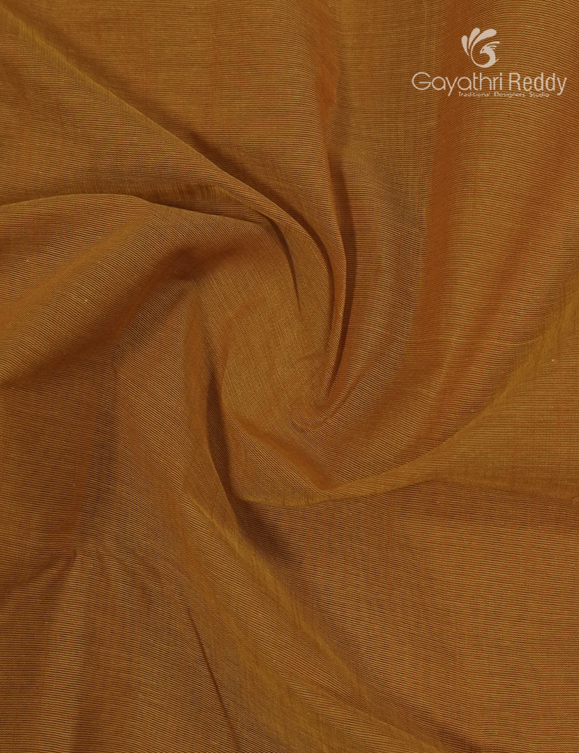 Pure Handloom Cotton Saree in Mustard