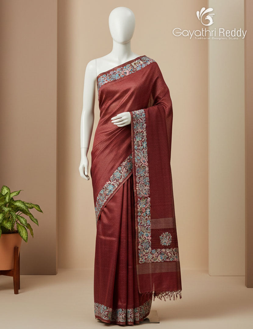 KHADI SILK WORK SAREE-KSW49