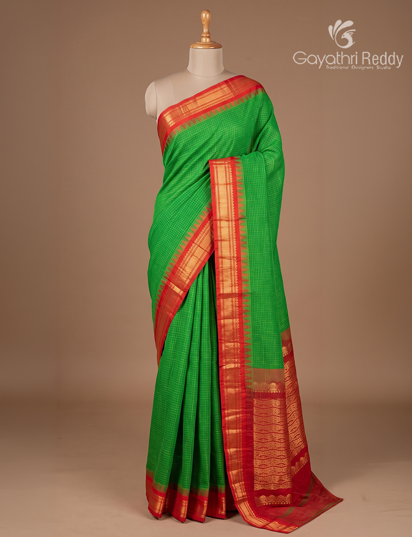 Pure Gadwal Cotton Saree-GGC1624