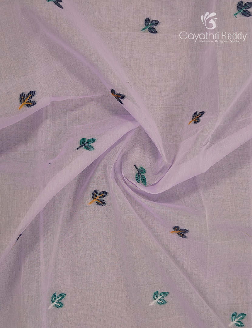 Jamdani Cotton Saree in Lilac