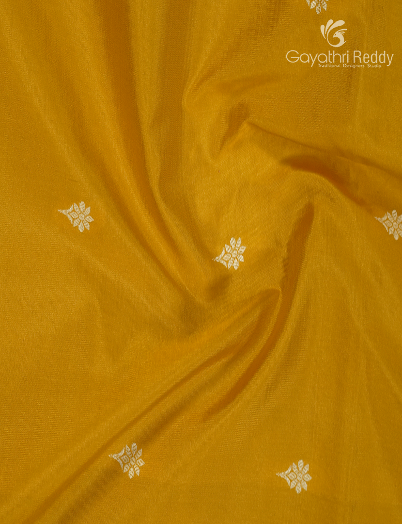 Pure Banaras Katan Silk Saree in Mango Yellow