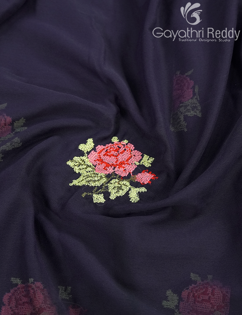 CHIFFON FANCY SAREE-PCF324