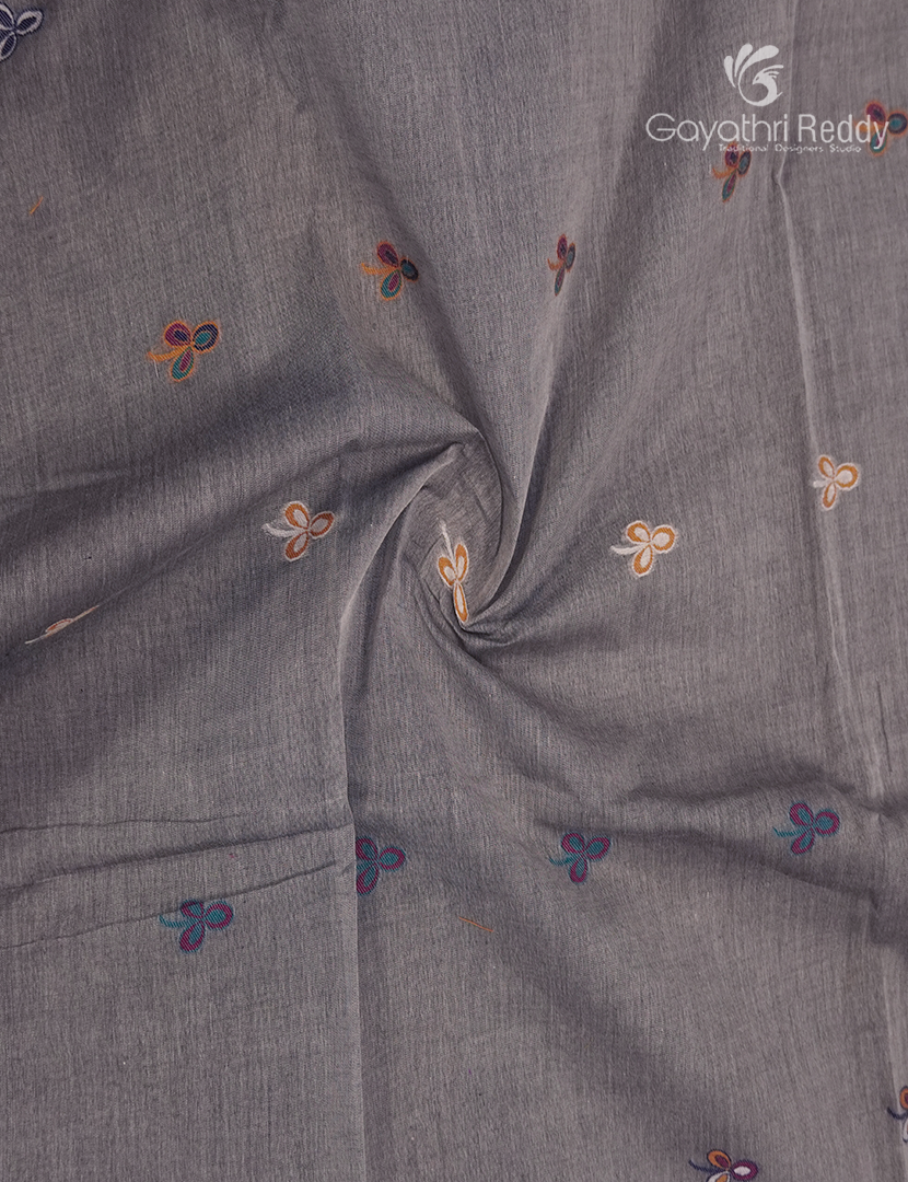 Jamdani Cotton Saree in Grey