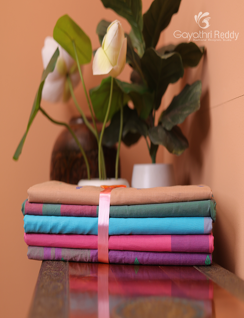 Silk Cotton Sarees Combo ( Set of 5 )