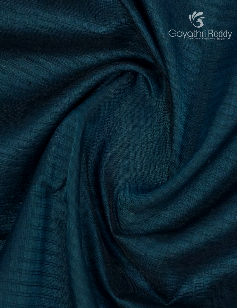 Pure Chanderi Sico Saree in Deep Peacock Green