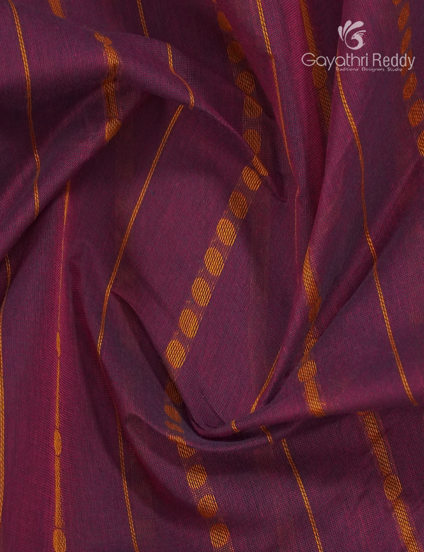 Pure Kanchi Cotton Saree in Deep Magenta